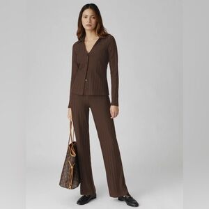 Reformation Zayne Two Piece Set Brown Size M